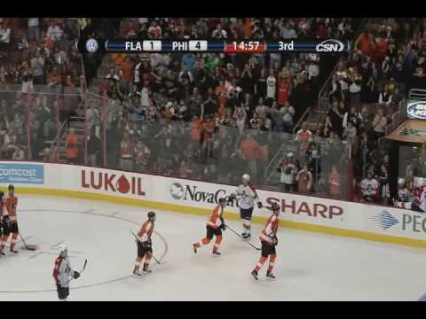 Danny Briere scores vs Panthers - 10-24-2009