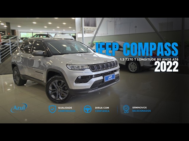 Vídeo JEEP COMPASS 1.3 T270 TURBO FLEX LONGITUDE 80 ANOS AT6