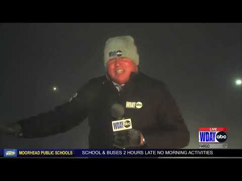 News reporter faces down brutal North Dakota blizzard