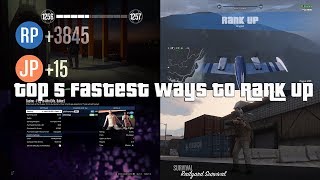 GTA Online Top 5 Fastest Ways To Rank Up