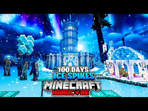 100 Days Surviving Ice Peaks in Minecraft: Hardcore