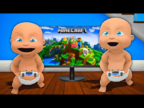 Baby PLAYS MINECRAFT!
