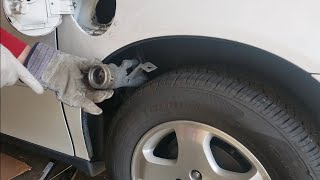 P1456 DIY applying Permatex gasket sealant on fuel filler neck tube on a 2000 Honda Odyssey EX