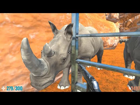 How Long Can I Survive with 120 Psycho Rhinos. Animal Revolt Battle Simulator