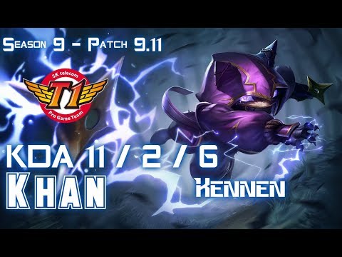 SKT T1 Khan KENNEN vs CAMILLE Top - Patch 9.11 KR Ranked