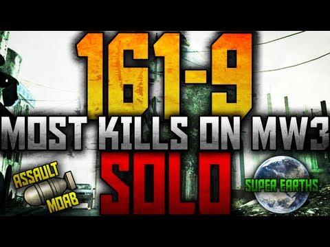 MW3: 161-9 MOST KILLS SOLO IN MW3 on Bakaara Domination!