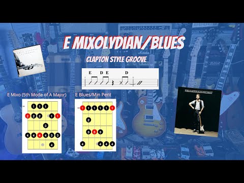 E Mixolydian/E Blues Clapton Style Backing Track