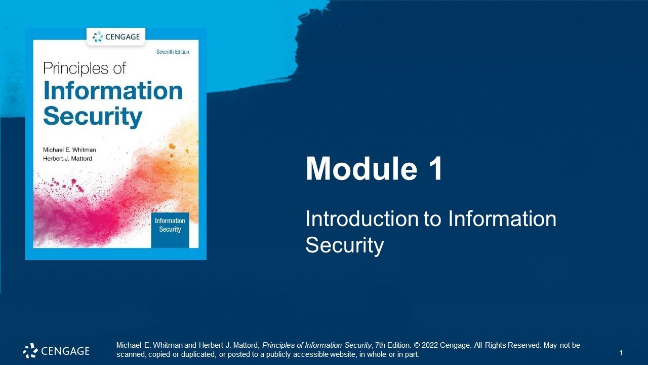 Module 1   Introduction to Information Security