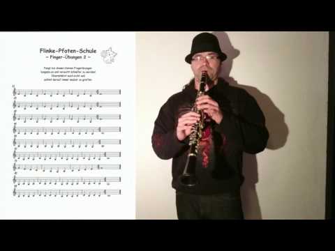 Klarinette lernen - 12 Fingerübungen 2 (Deutsche Klarinette)