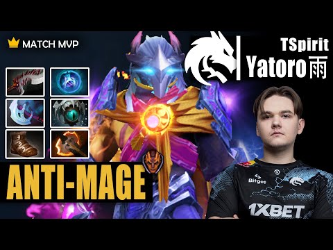 Anti-Mage Safelane | TSpirit.Yatoro | COUNTER PICK AM? NO PROBLEM FOR HIM | 7.32d Gameplay Highlight
