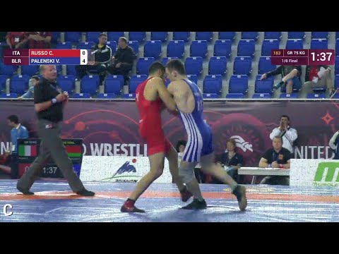 1/8 GR - 75 kg: V. PALENSKI (BLR) df. C. RUSSO (ITA), 4-0