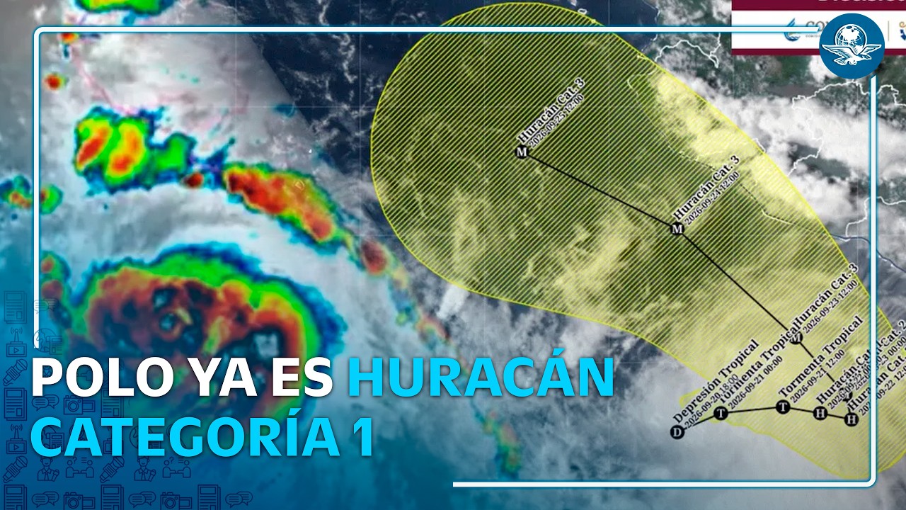 Polo se convierte en huracán categoría 1 frente a costas de México; prevén lluvias y fuertes vientos