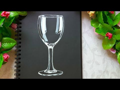 How to paint glass with acrylic color | Glass acrylic painting on black paper | Wings of your art