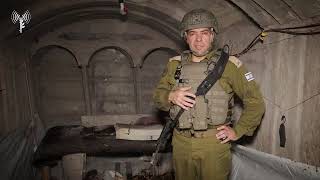 דובר צה"ל, תא"ל אפי דפרין במתחם התת"ק מתחת לבית החולים האירופי בחאן יונס