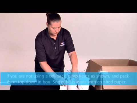 Part of a video titled How to Pack Mugs and Glassware | Better Moving Tips - YouTube