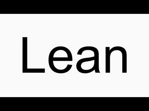 How to pronounce Lean