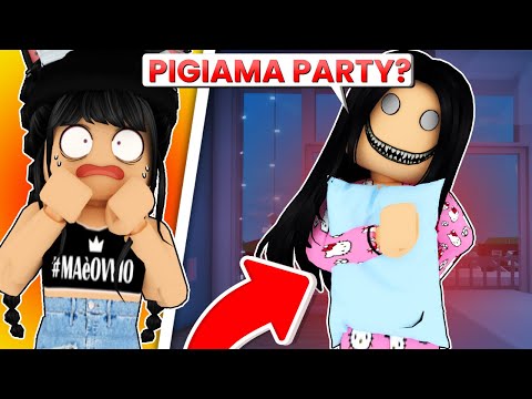 UNA RAGAZZA INQUIETANTE MI HA INVITATA AL SUO PIGIAMA PARTY SU BROOKHAVEN ROBLOX!!