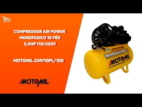 Compressor Air Power Monofásico 10 Pés 2,0HP 110/220V - Video