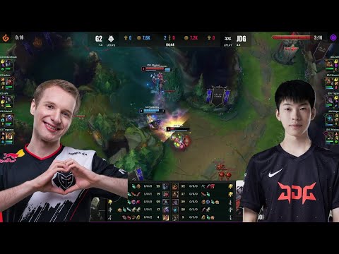 G2 Jankos Ganks JDG Bot Lane To Get Flakked The Early Double Kill!!