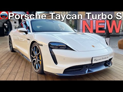 NEW 2023 Porsche Taycan Turbo S - REVIEW Walkaround exterior