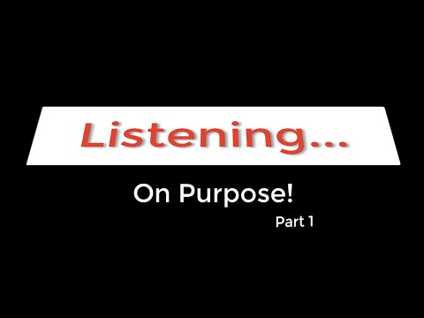 Real Time Faith Lesson 7 - Listening on Purpose! (Part 1)