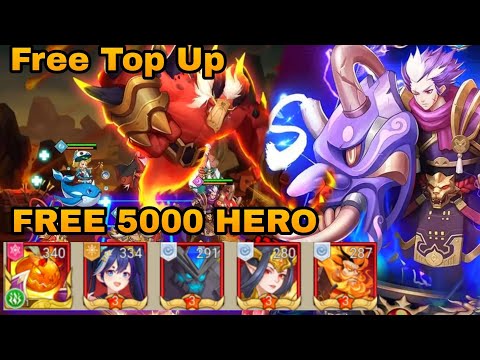 Update Idle Arena Free Top up + Free 5000 Hero ★5 & 20 Hero ★13 + Full Reward