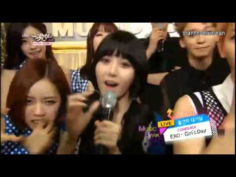 130802 Girl's Day & EXO - Interview @ Music Bank