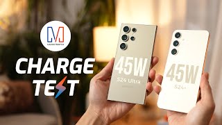 Samsung Galaxy S24+ and S24 Ultra Charge Test: Does 45W Charging Work?