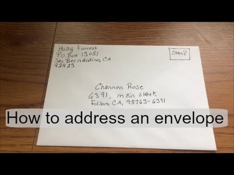 What is the correct way to address an envelope?