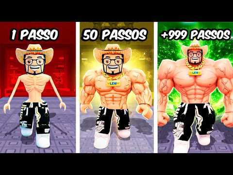 COMECEI FRACO… MAS A CADA PASSO FIQUEI MAIS MUSCULOSO NO ROBLOX 💪
