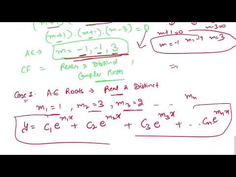 Solving Higher Order Homogeneous Differential Equation II Finding CF II Real and Multiple Roots Video