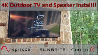 Installing Outdoor TV and In-Ceiling Speaker w/ Control4! Dallas, TX