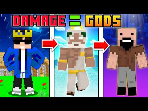 Minecraft But, If I Take Damage I Converte Into God!