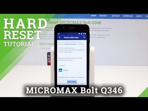 How to Hard Reset MICROMAX Bolt Q346 - Factory Reset / Restore Defaults