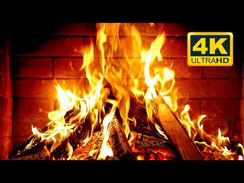 ???? Cozy Fireplace 4K (12 HOURS). Fireplace with Crackling Fire Sounds. Crackling Fireplace 4K