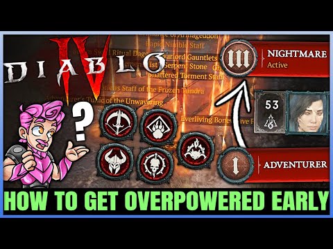 Diablo 4 - 10 OP Ways to Get POWERFUL Early & Fast - All Classes Easy Nightmare Dungeon Guide!