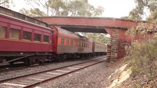 Steam train in Kangaroo Flat, Victoria