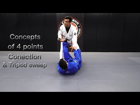 Tripod Sweep Concepts & 4 points of Connection | Cobrinha BJJ