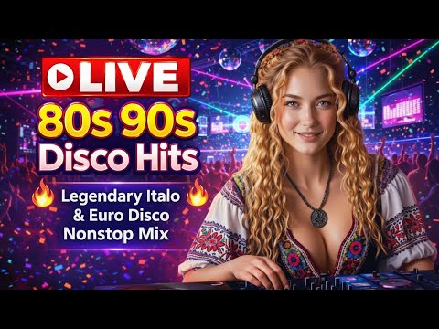🔴 LIVE 80s 90s Disco Hits 🔥 Legendary Italo & Euro Disco Nonstop Mix | Forever 80s Dance Party