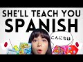 Colombian Girl REACTS To Japanese Snacks Beginner Spanish