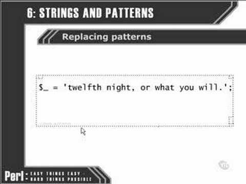 Perl Tutorials -Part 66- Replacing using patterns