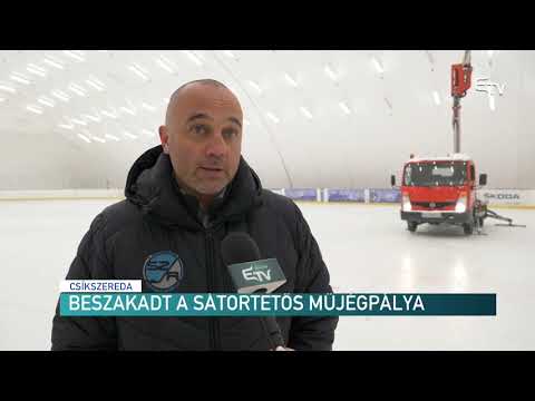 Beszakadt a sátortetős műjégpálya – Erdélyi Magyar Televízió