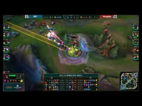 [2017]SKT (Faker Katarina) VS KDM (Edge Cassiopeia) Game 2 Highlights - 2017 LCK Spring W1D5