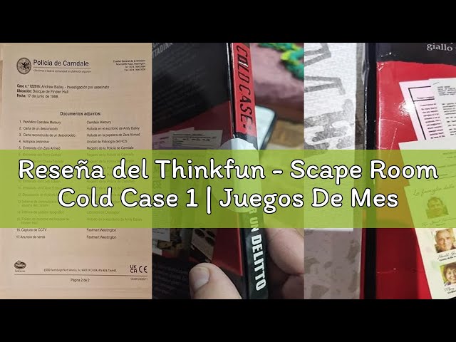 Vídeo relacionado con Thinkfun - Scape Room Cold Case 1 | Juegos De Mesa Adulto | Juego De Mesa Resolver Crimen | Asesinato para Principiantes | Casos Policiales Resolver Juegos | Edición en Español | Idea Regalo