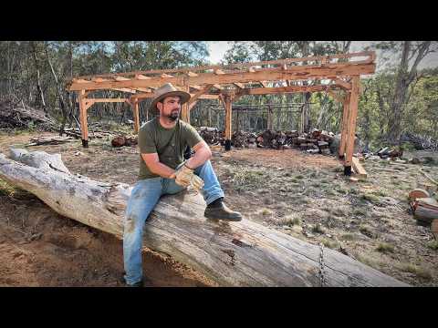 Milling Big Logs, Building a Woodshed & Winter Firewood | Ep 17 | Snowy Mountains Homesteading