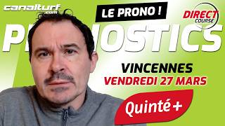 emission video des courses turf pmu du Vendredi 27 mars 2026