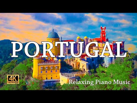Portugal - Flying Over Portugal - Relaxing Piano Music - Lisbon, Madera, Porto Santo, Santa Maria