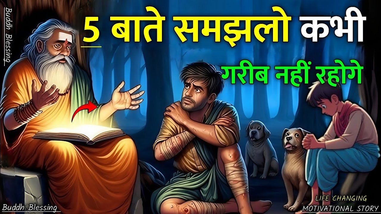 ये पांच बाते समझ गए तो कभी भी गरीबी नहीं रहेगी । Buddhist Story । Motivational Story ।Buddh Blessing