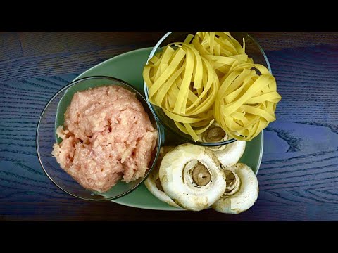 Rezept für ein leckeres Abendessen in 20 Minuten. Nudeln mit cremiger Sauce