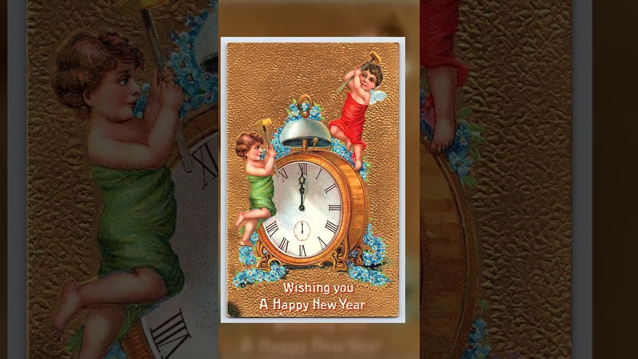 United Art Publishing Co., New Year Postcard, 1913, Embossed Design Video